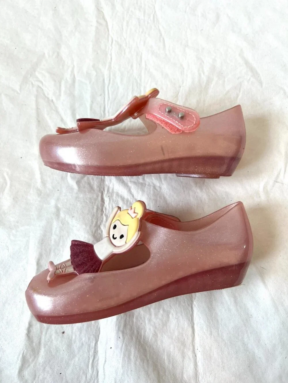 Mini Melissa mary janes Ultragirl jelly shoes Ballerina dancer size 11 pink - Picture 6 of 12